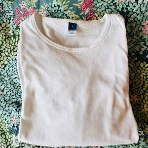 Old Navy Classic White Tee With Puff Sleeves